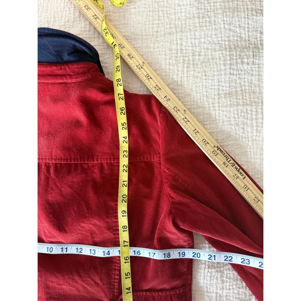 Orvis Burnt Orange Corduroy Barn Utility Jacket Cotton Chore Classic Lined‎ S
